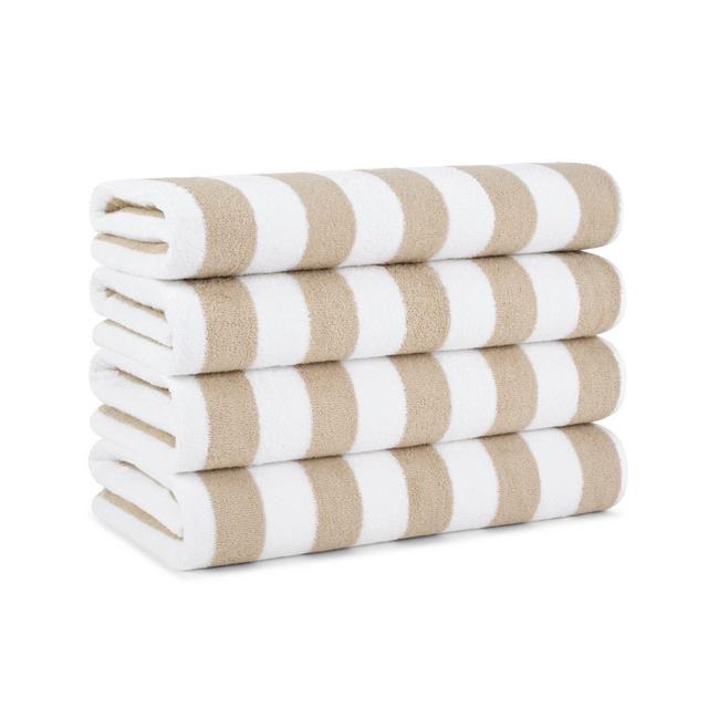 Arkwright Oversized California Beach Towels - Absorbent, Quick Drying, Ringspun Cotton Pool Towel, 30 x 70 in - Beige