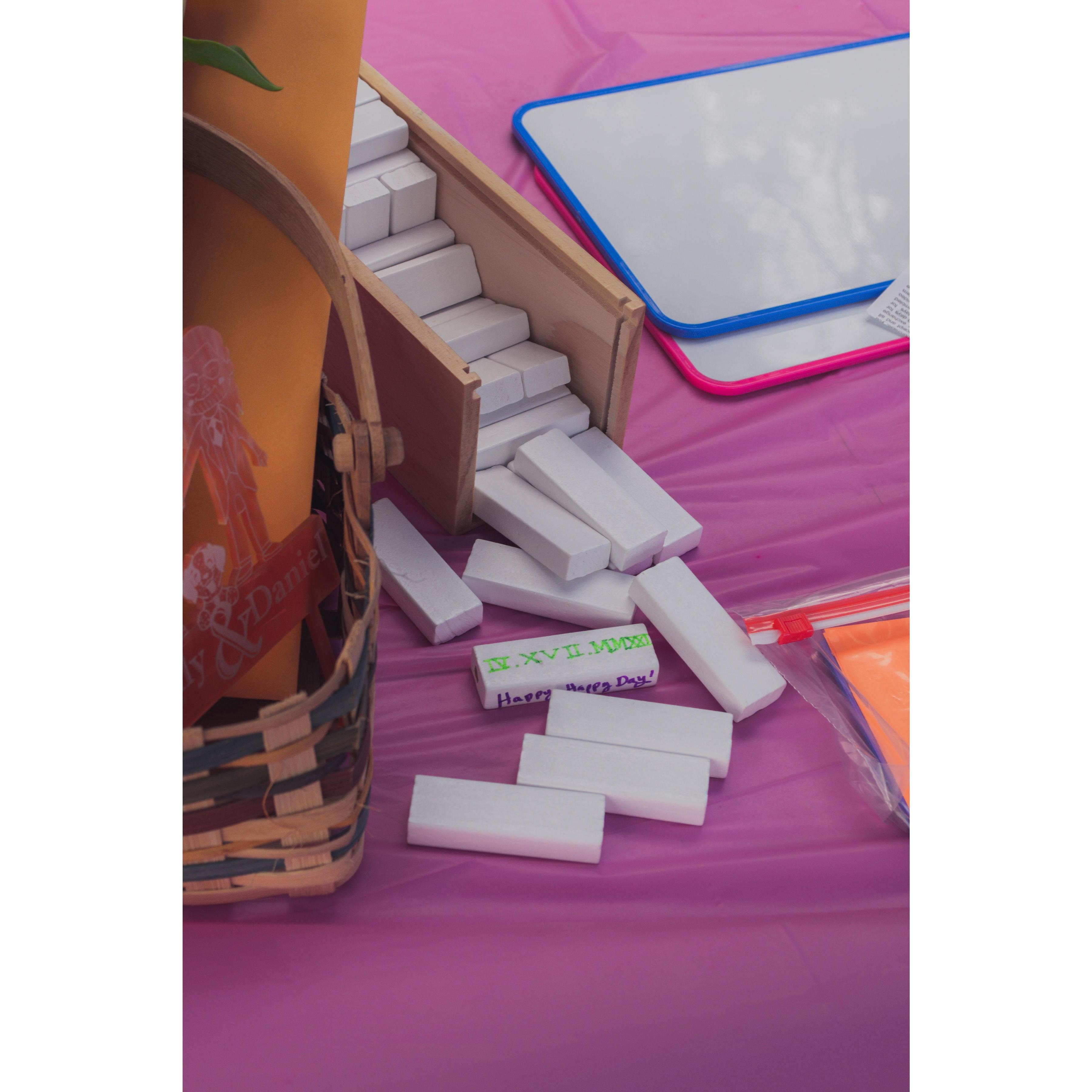 Jenga block guest book.