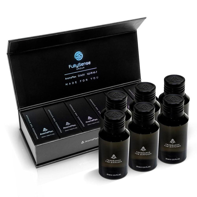 AromaPlan Home Luxury Scents, Hotel Premium Collection Set- 5 Star Hotel Collection- Natural, Non-Toxic Cold Air Diffuser Oil - Gift Ready, Diffuser Oils Scent (6 Pack/ 0.85 fl.oz (25 ml)
