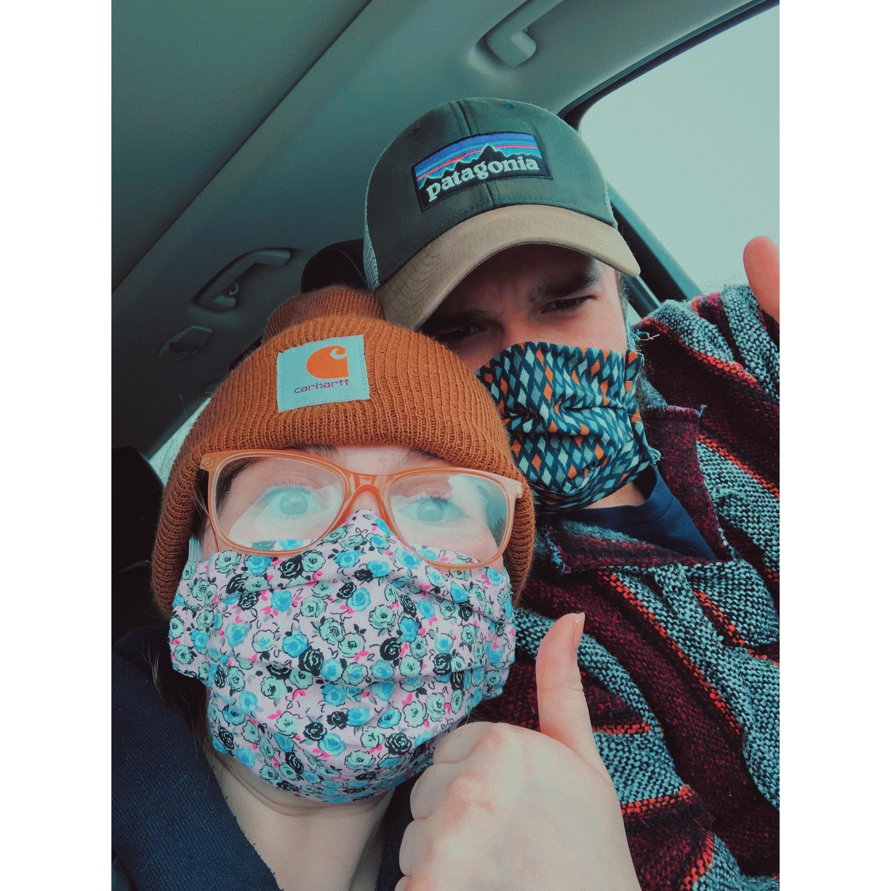 The first time we had to wear masks in public!