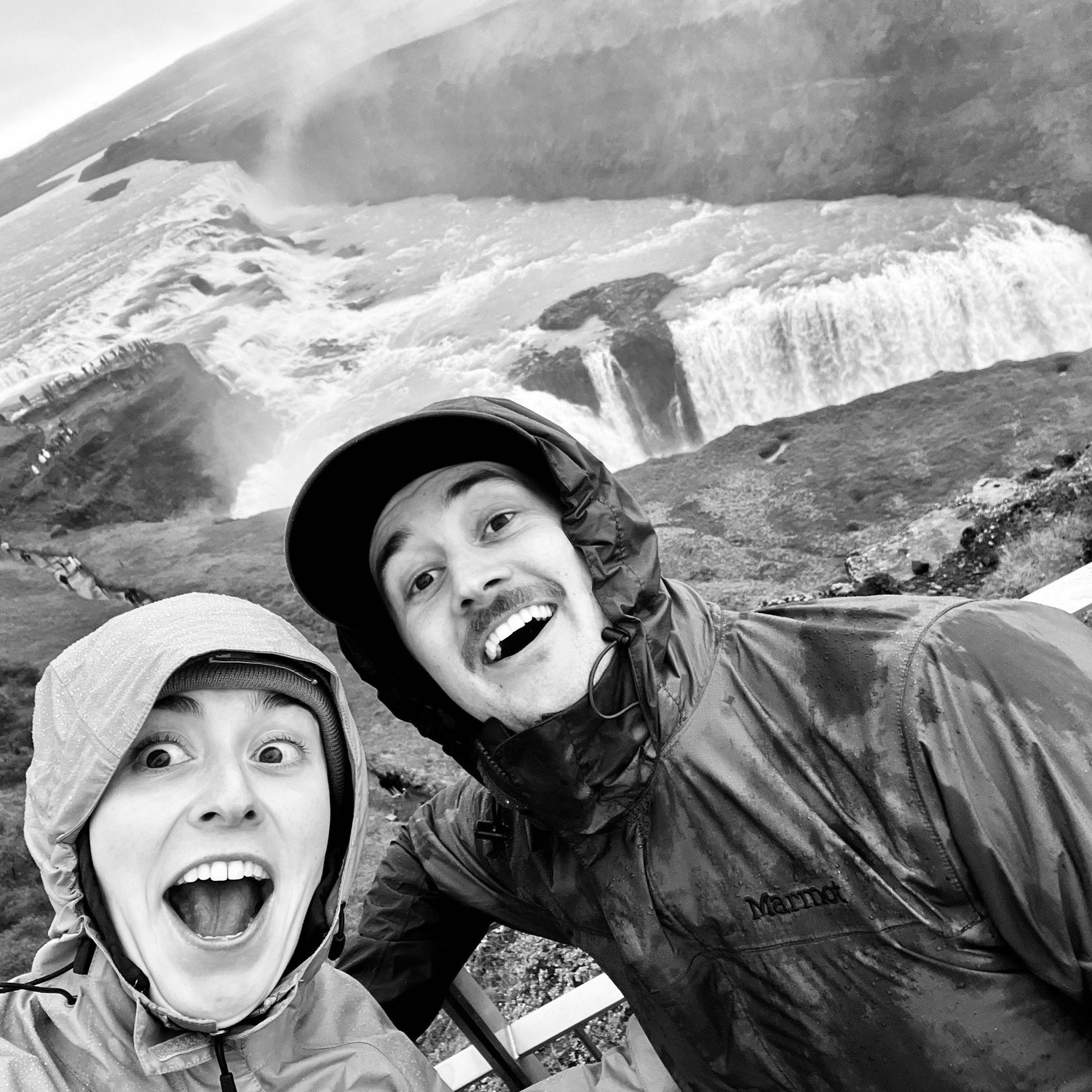 Exploring waterfalls in Iceland