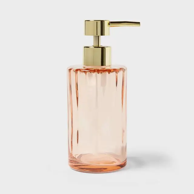 Colored Glass Soap Pump Pink - Threshold™