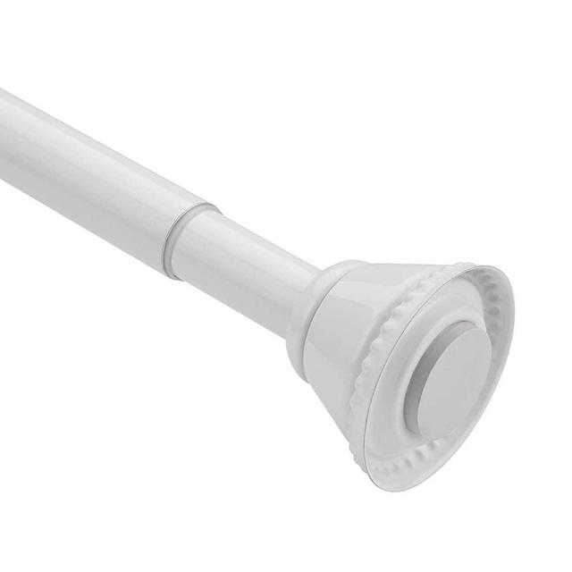 Amazer Shower Curtain Rod, 42-72 Inches Rust-Resistant Curtain Rod Adjustable Spring Tension Shower Rod for Bathroom, White