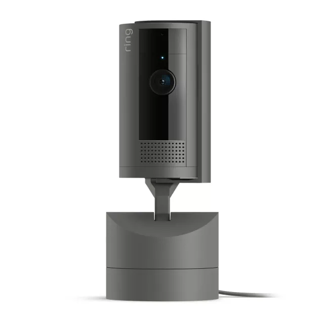 Ring Pan-Tilt Indoor Cam with 360° Horizontal Pan Coverage, Live View, Two-Way Talk, HD Video - Charcoal