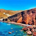 Private Land Tour with Red Beach and Perissa Black Beach
