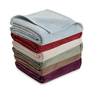 Vellux Plush King Blanket in Steel Grey