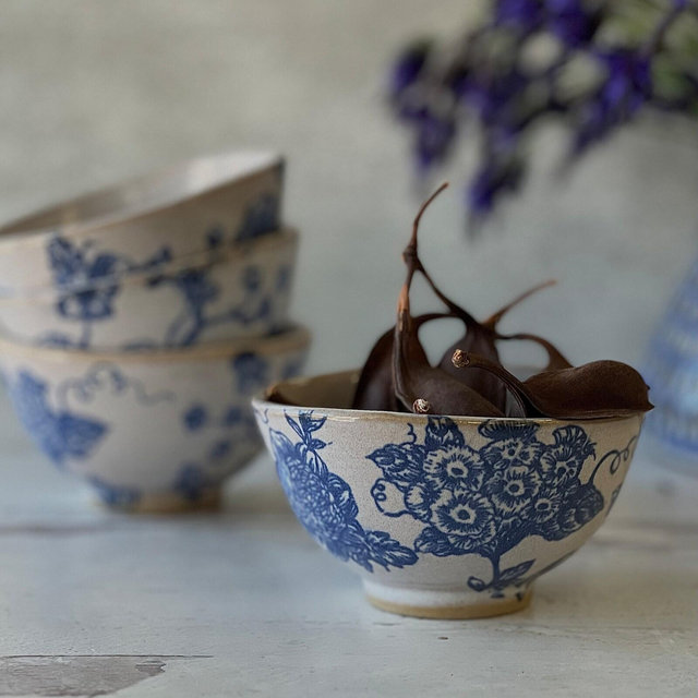 Set of Three ceramic mini bowls, great for dipping, sauce, spice, olives, nuts