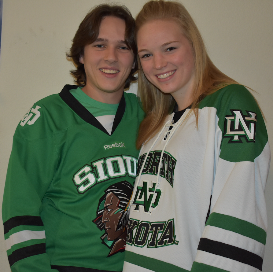 Cheering on UND Hockey (Fall 2017)