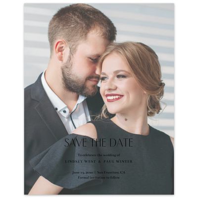 Grey Wedding Digital Save the Date - Terian Portrait