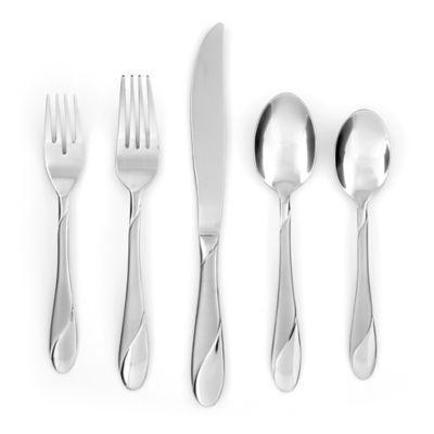 Cambridge® Silversmiths Swirl 89-Piece Flatware Set