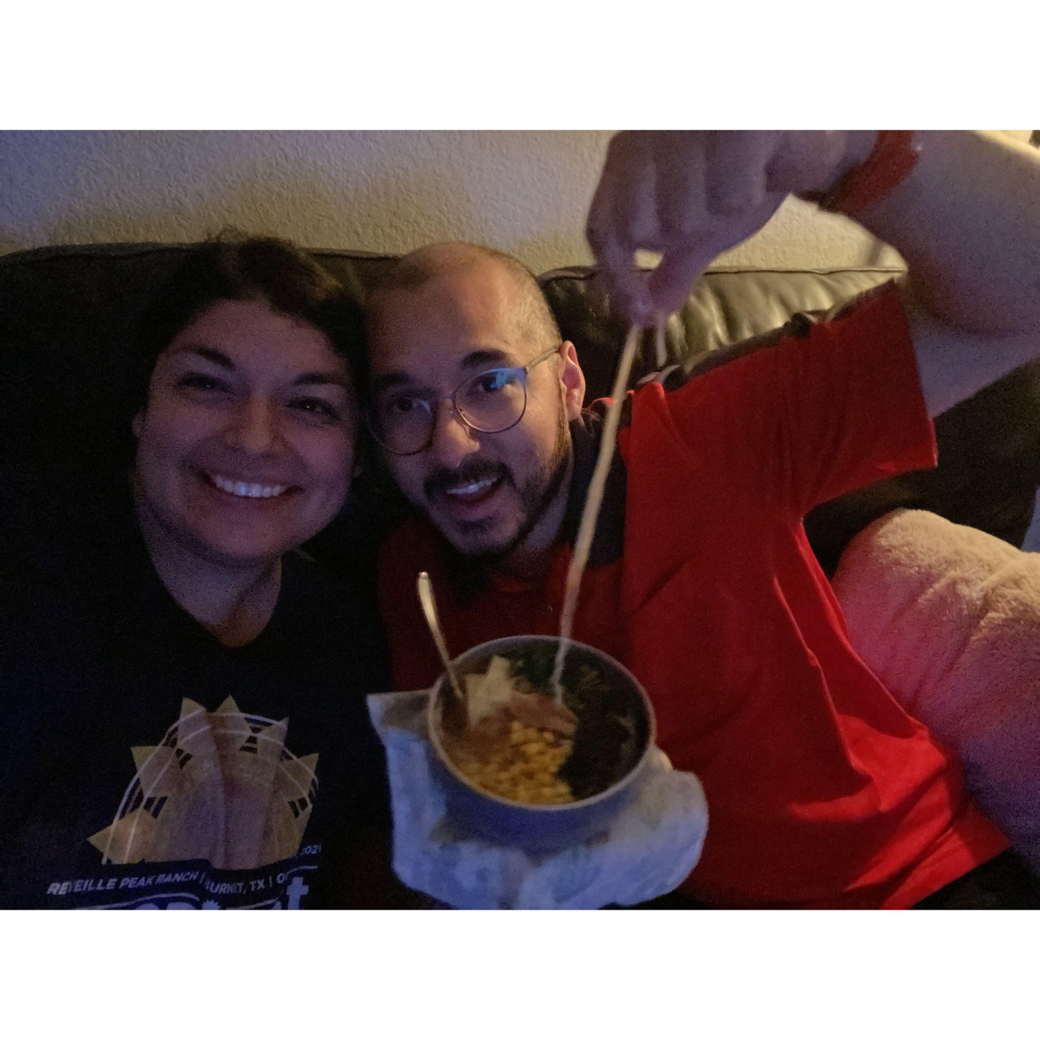 Disney movie night with Lady & the Tramp and ramen!