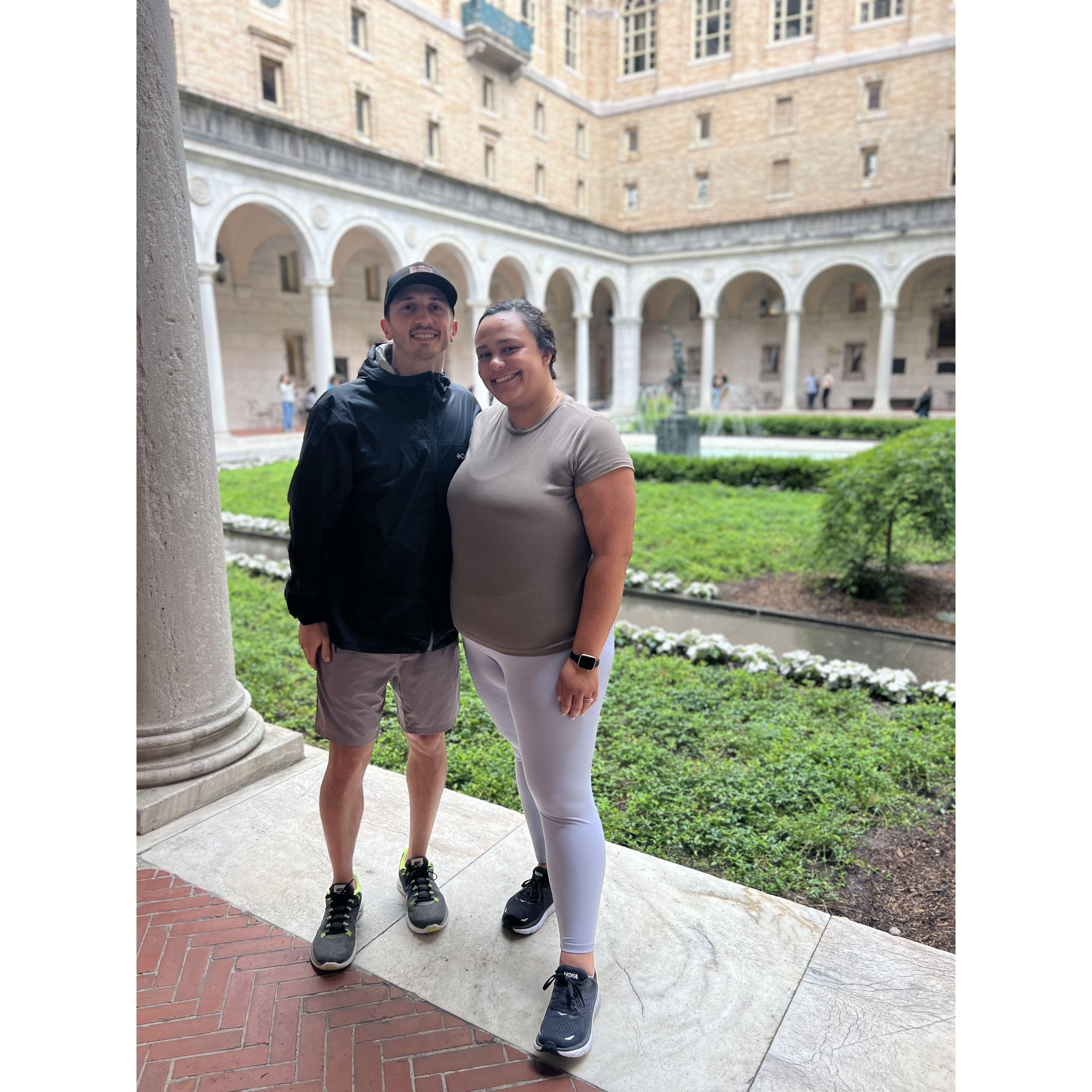 First time we went to Boston and falling in love with the library.