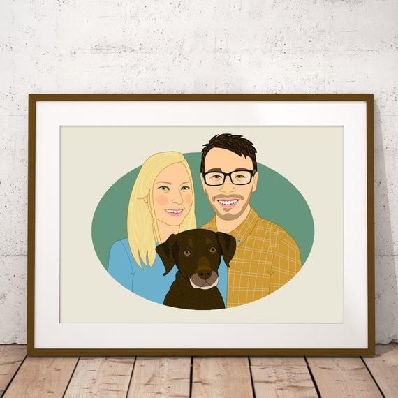 Custom couple illustration