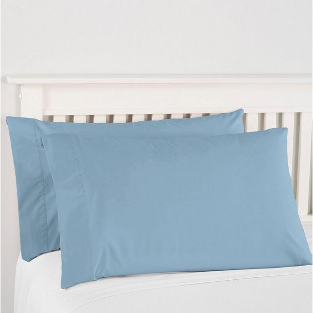L.L. Bean Cotton Percale Pillowcases, Set of Two, Mid-Blue