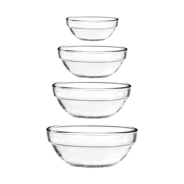 Anchor Hocking 4 Piece Glass Mixing Bowls Set – Durable, Microwave, Oven, and Dishwasher Safe – Perfect for Prep, Mixing, Serving, and Storage – Made in USA
