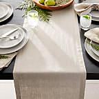 Marin Dark Natural Linen 90" Table Runner