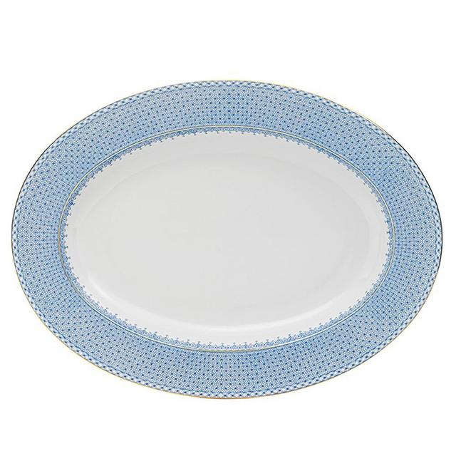 Mottahedeh Platter, Cornflower Lace