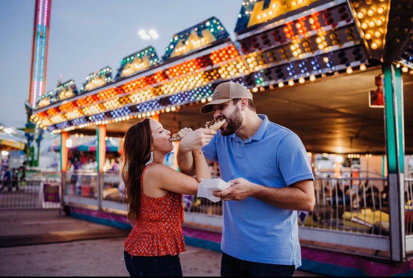Of course we did our engagement photos at the fair.