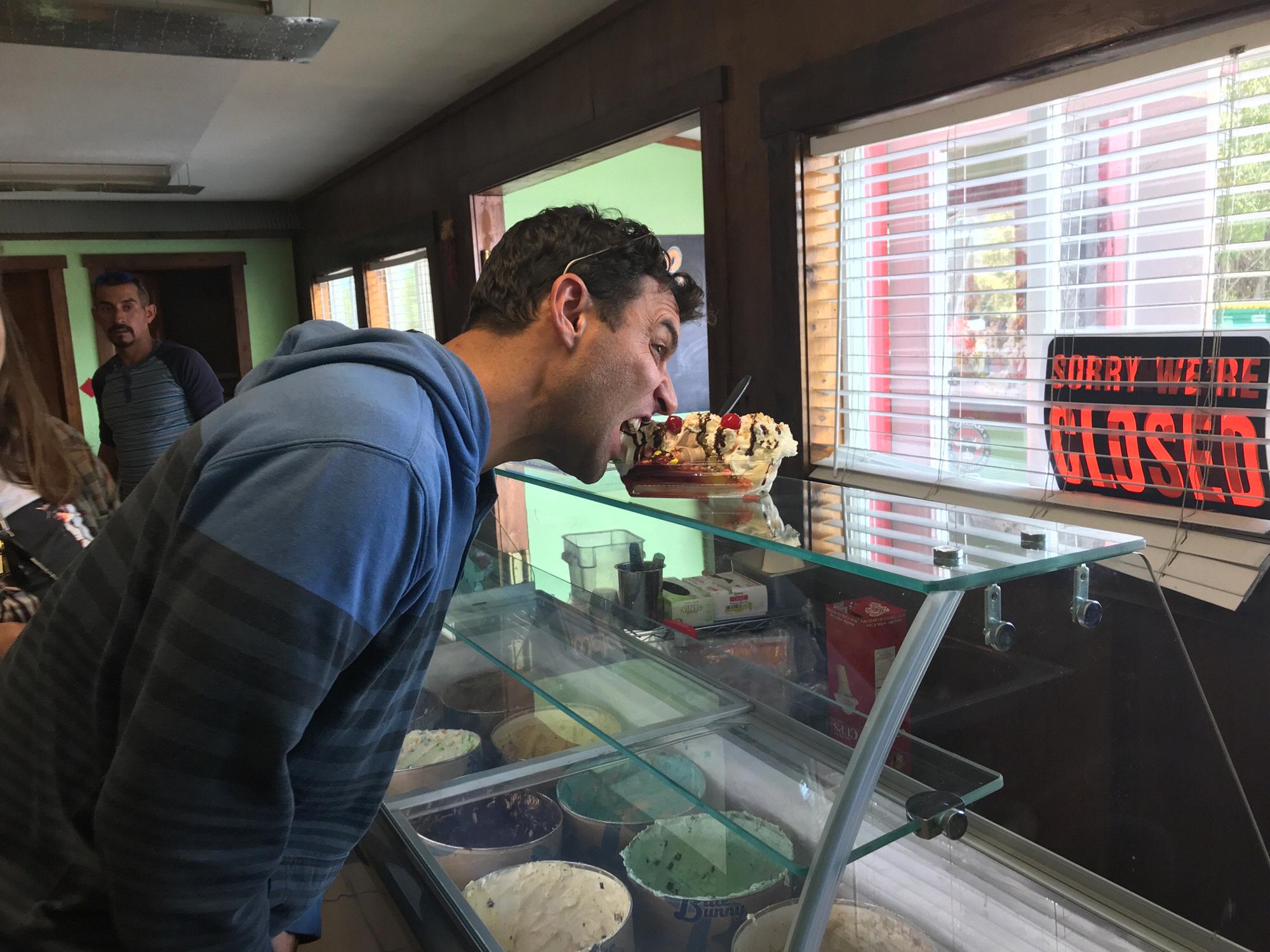 The ice cream sundae that TJ had been dreaming about for years!