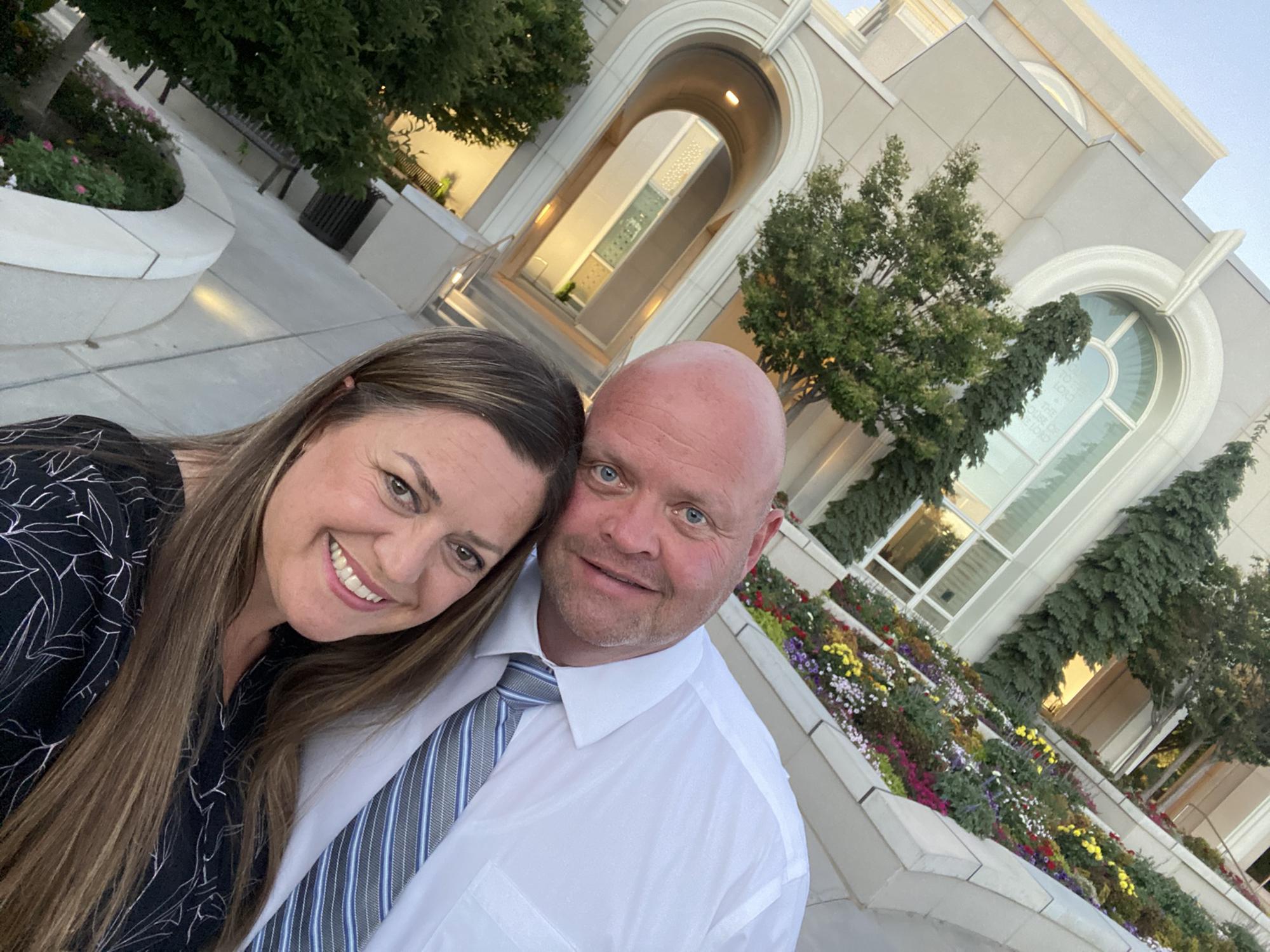 First time going to the temple together and deciding on a date to get married!