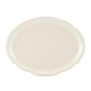 Lenox® French Perle Bead 16-Inch Oval Platter in White