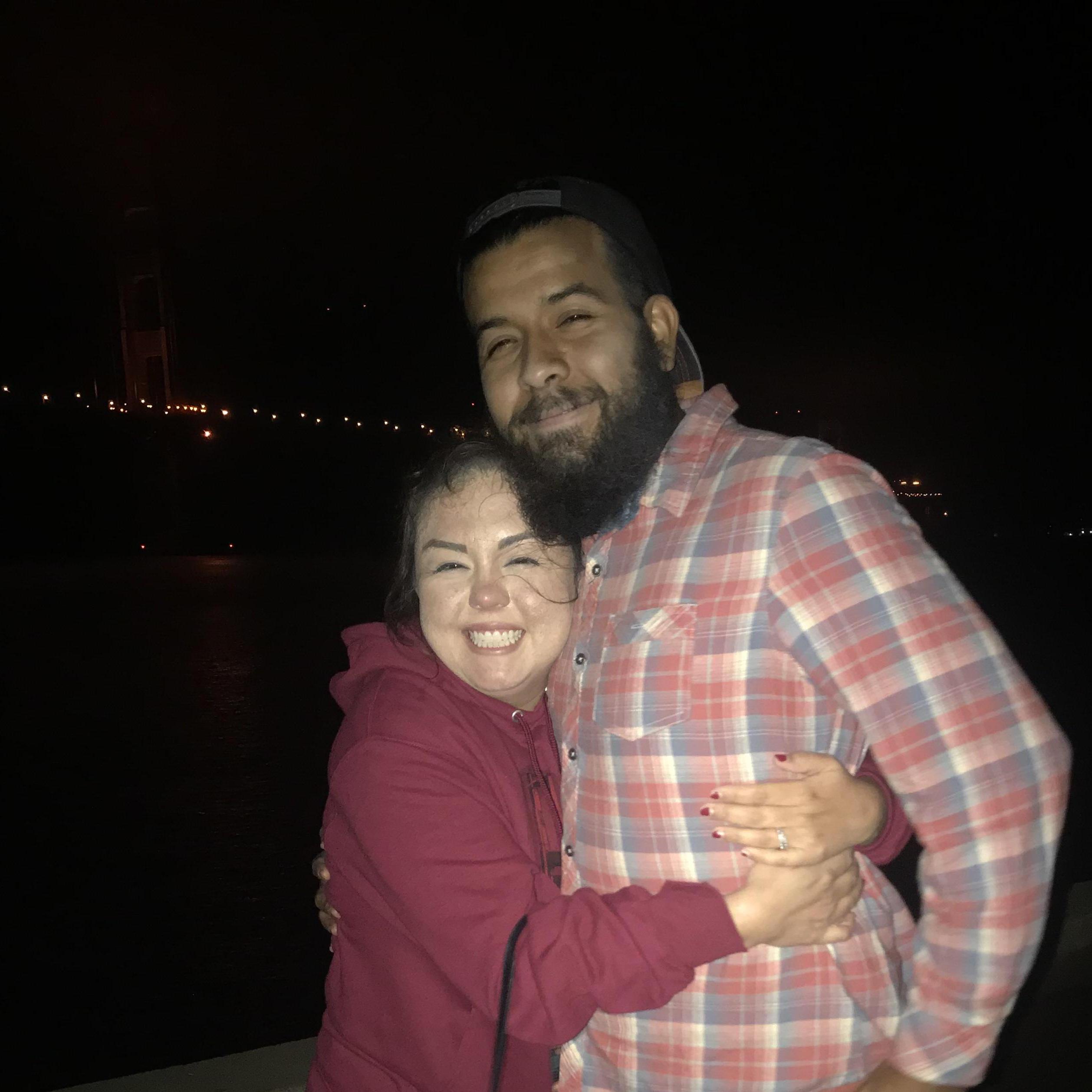 The night we got engaged next to the Golden gate bridge 09/03/2018