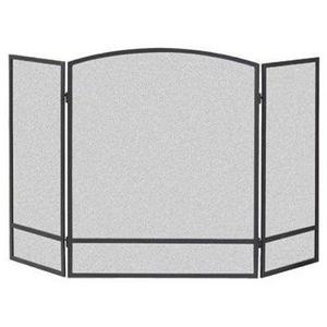 Panacea Products 15951 3-Panel Arch Screen with Double Bar for Fireplace