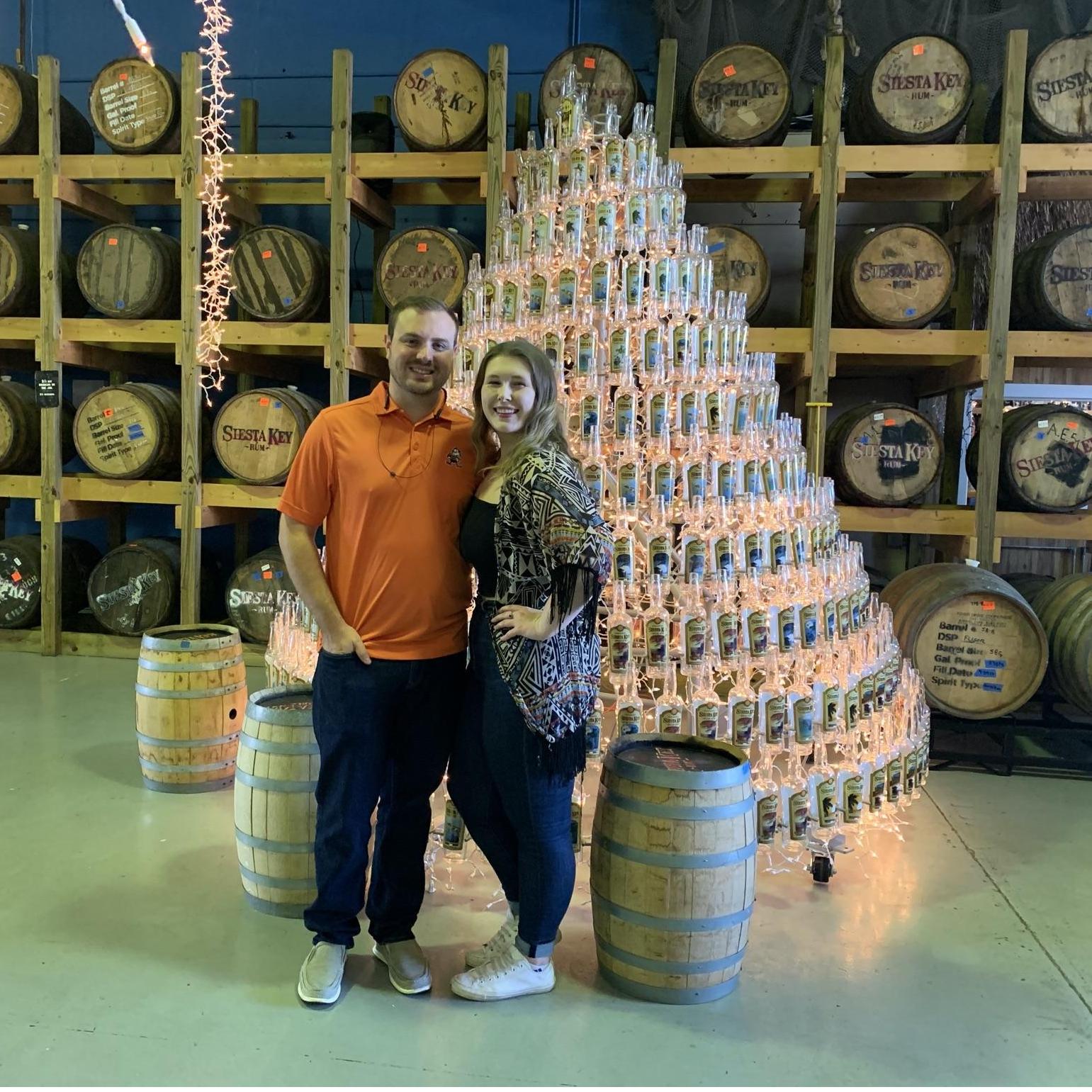 A tour at Siesta Key rum during our first Thanksgiving holiday together