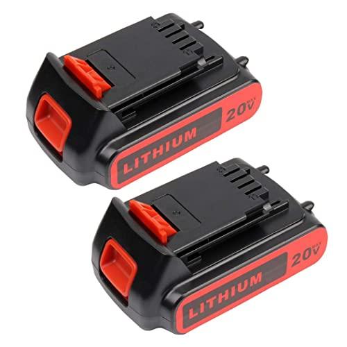2Pack 20v 2.5Ah Replacement Battery for Black & Decker 20Volt LBXR20 LST220 LB20 LBX20 LBXR2020-OPE Battery Li-Ion