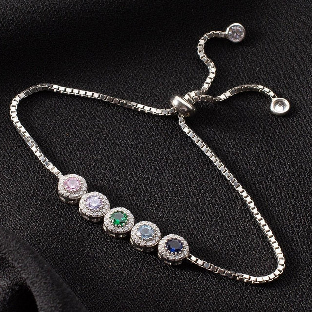 Personalized Birthstone Bracelet - Gift for Mother of the Bride, Wife or Mom