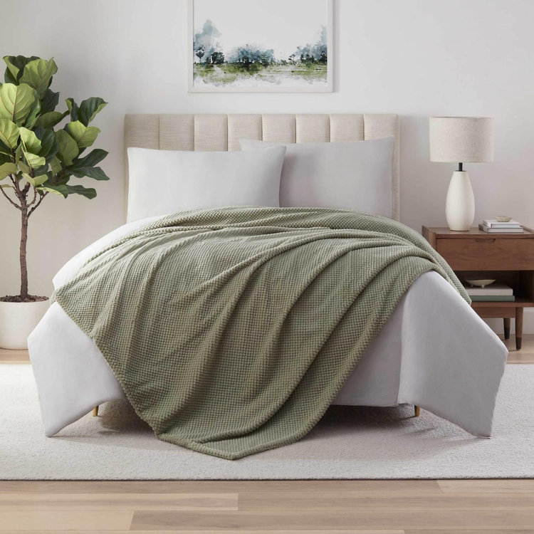 0622-1 BLANKET / HARE ブランケット / ハレ Vellux, Plush Texture Blanket | Zola