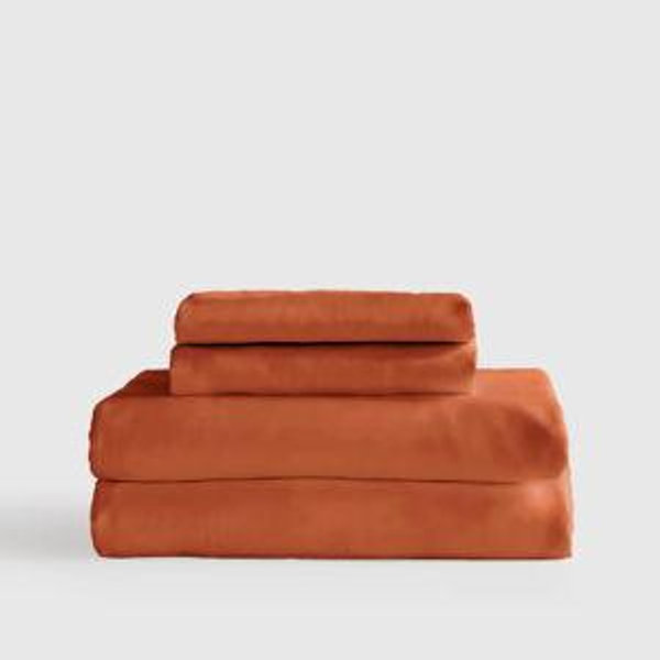 Organic Bamboo Viscose Sheet Set in Terracotta