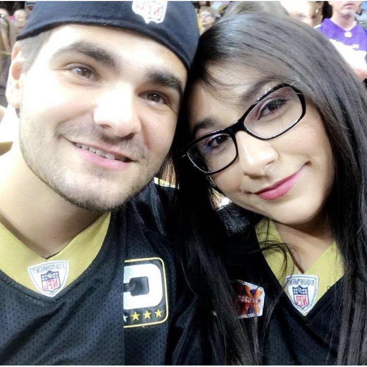 Michelle's first Saints game!