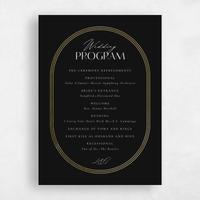 Black Wedding Program - Tatum Foil