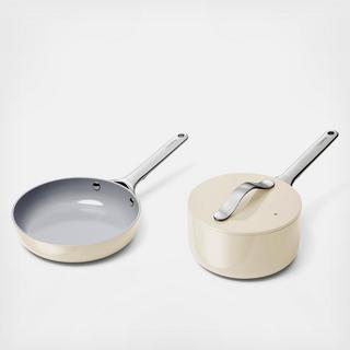 4-Piece Minis Duo Ceramic Fry & Sauce Pan Set
