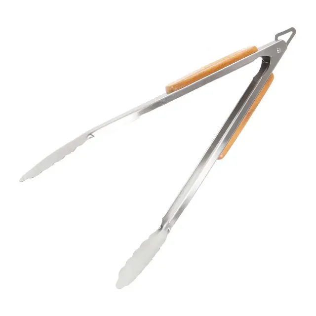 Pro BBQ Tongs Acacia Wood Pro BBQ Tongs