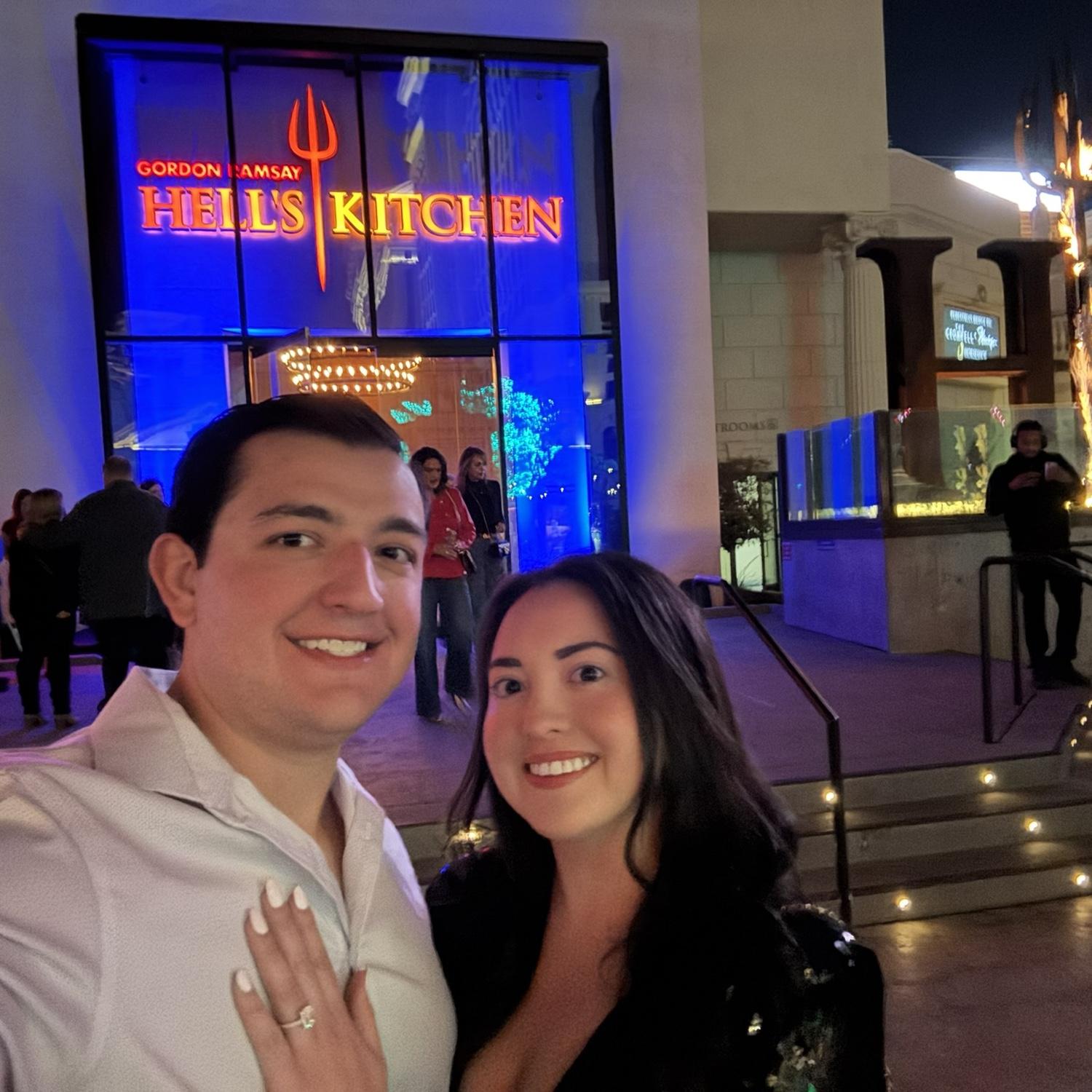 Our first dinner as an engaged couple <3