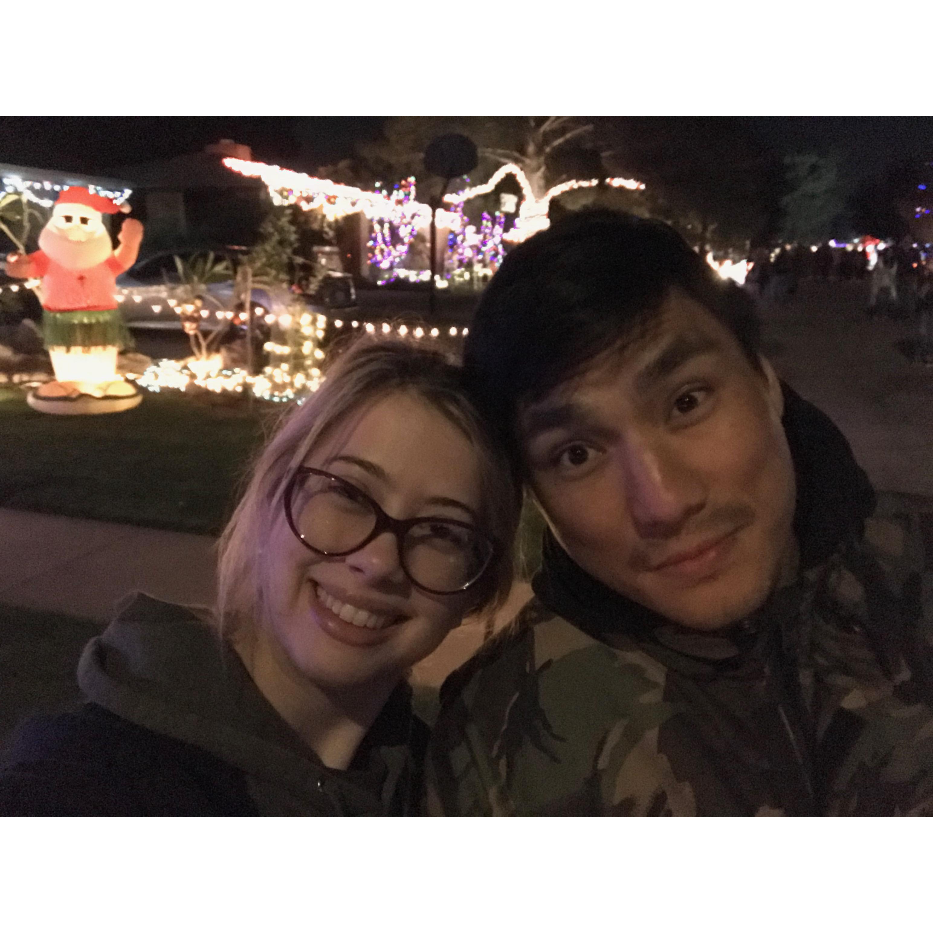When I was working in Tucson, AZ, Sandeep drove all the way from North Scottsdale to Tucson to see the Winter-haven lights with me. Our favorite light display were the ice skating corgis!
