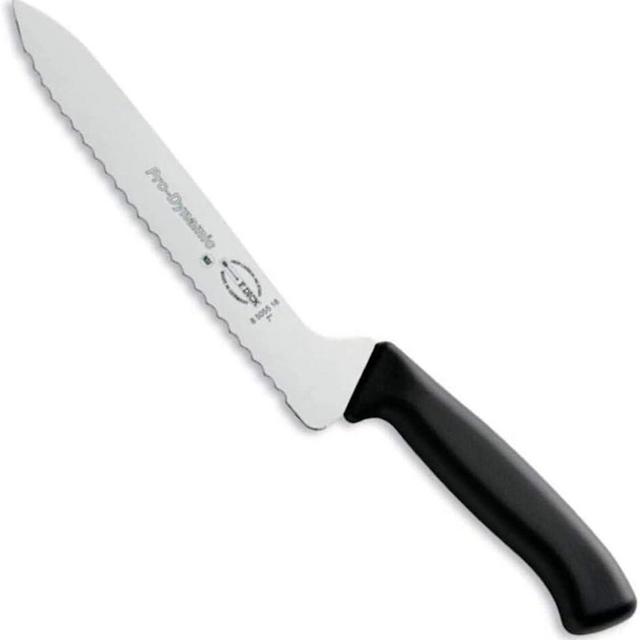 F. Dick 7 Inch Offset Bread Knife - 7 Inch Stainless Steel Sharp Serrated Blade - For Bread, Sandwiches, Smoked Meats, Vegetables