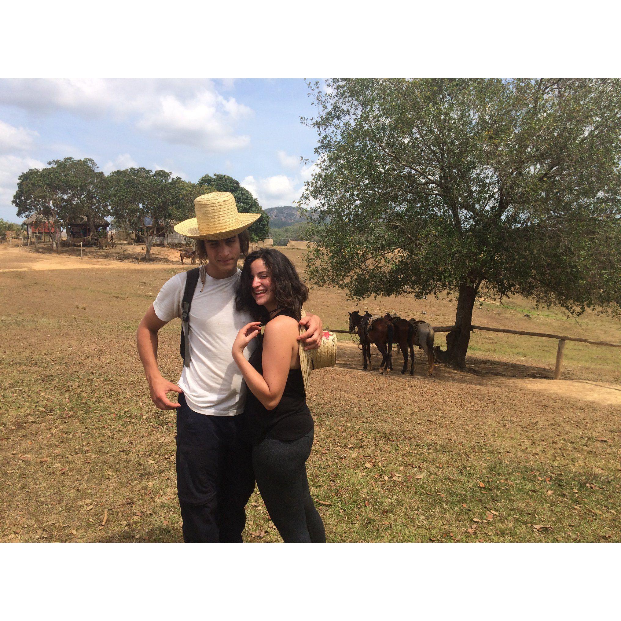 Horsing around at the Tobacco Plantation - Vinales, Cuba
