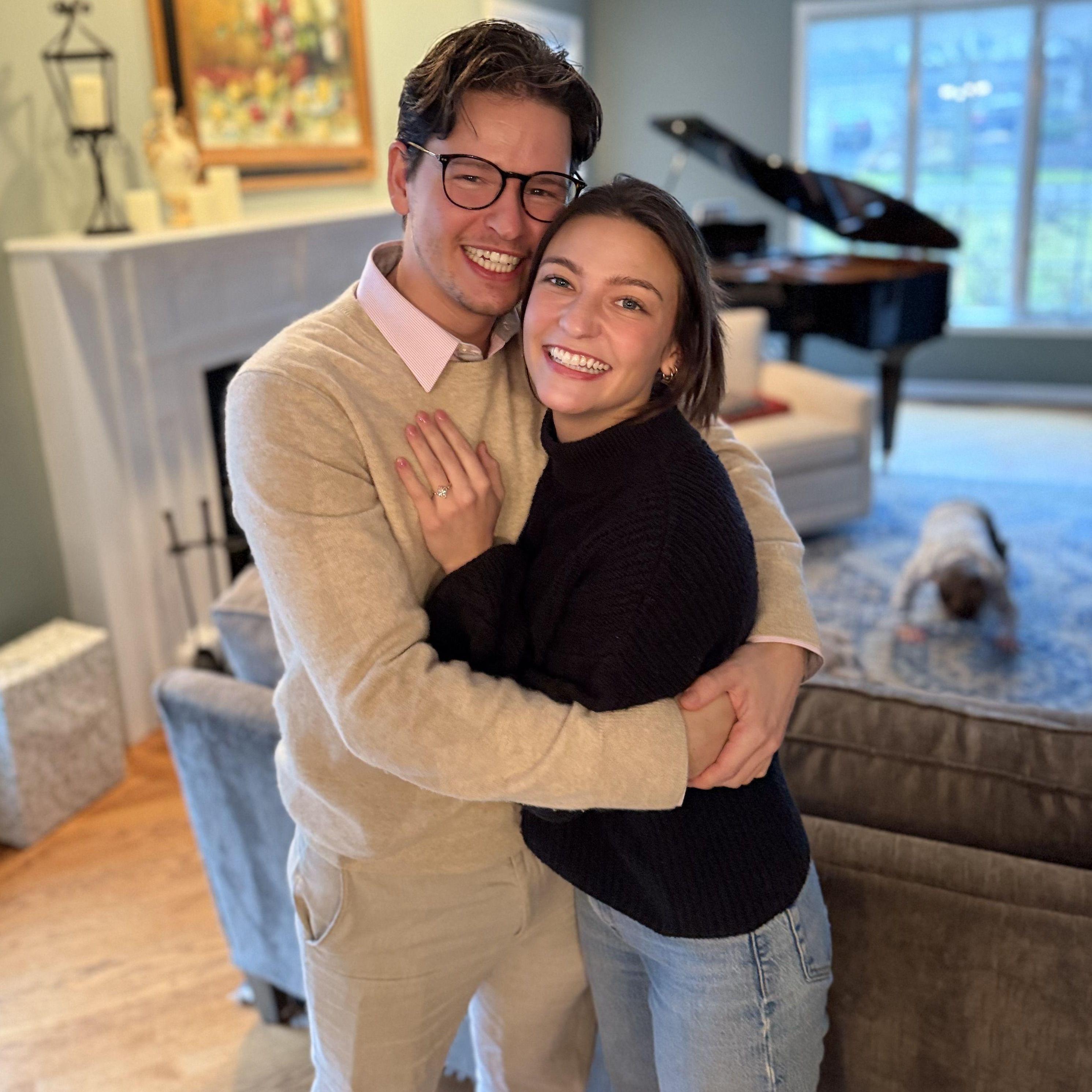 Our first picture engaged. (spot Bash)
