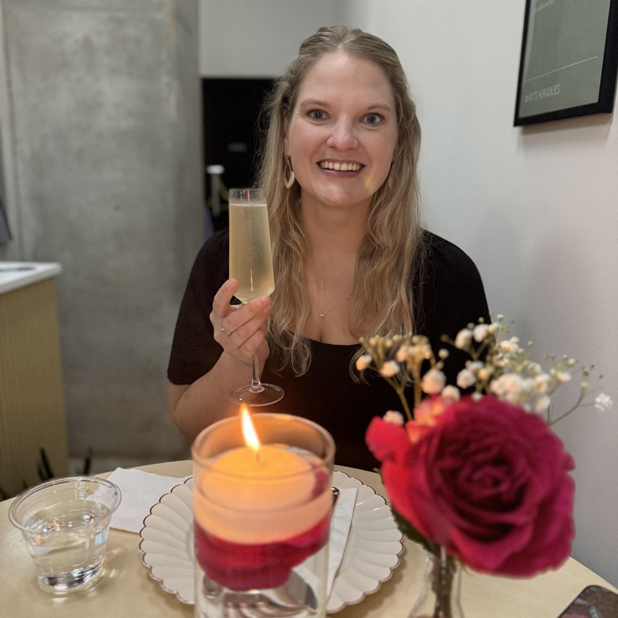 Jay planned a surprise for Emma's 33rd birthday, or as Jamie Tworkowski would call it, "the Jesus year". We had a candlelit dinner, ate some sweets, and got to make candles with one another.