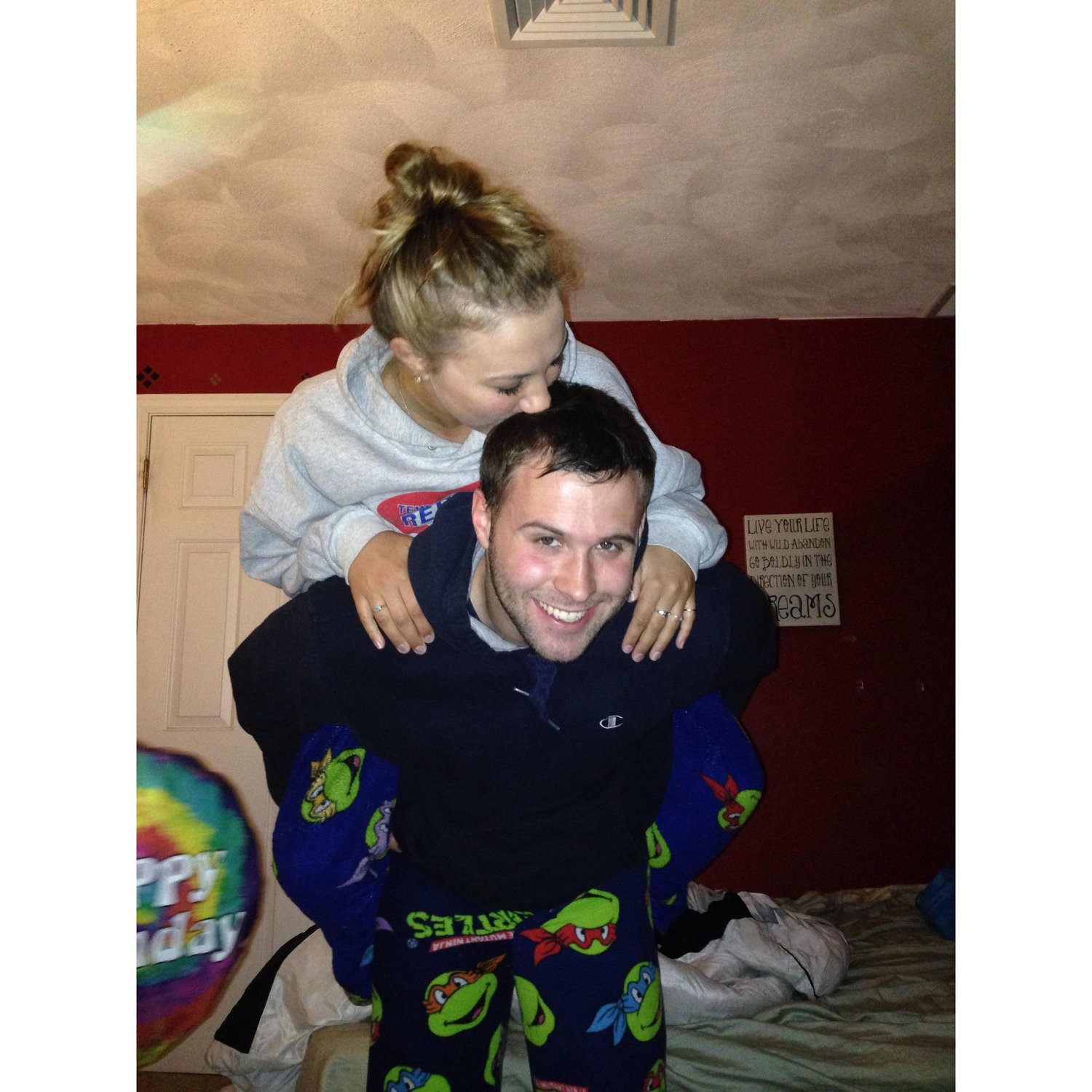 One of my favorite old pictures with matching ninja turtle pj's
