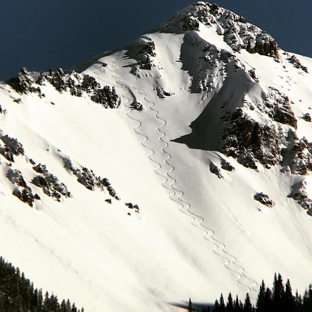 Sunset basin. An uncommon ski home from when we worked at the OPUS hut.