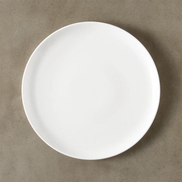 Set of 8 Contact White Dinner Plates