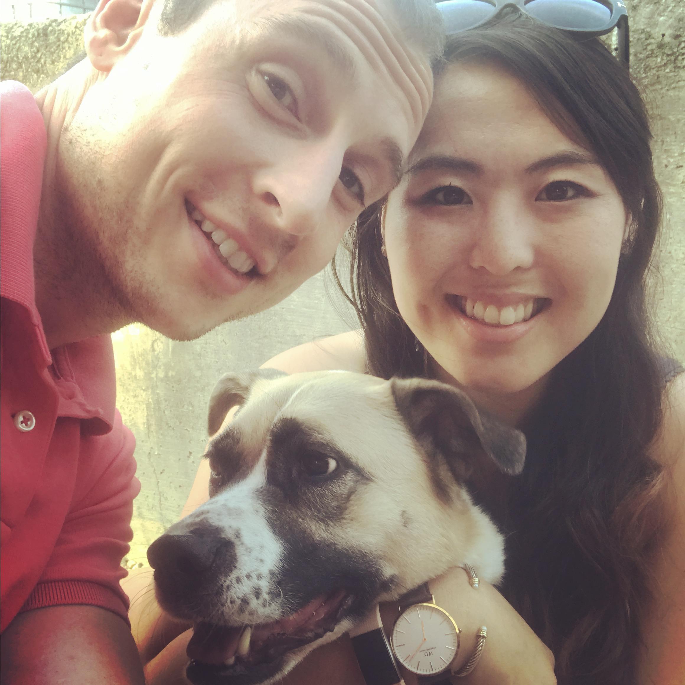 Enjoying time with our favorite puppy