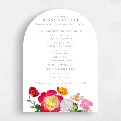White Arch Wedding Program - Leora