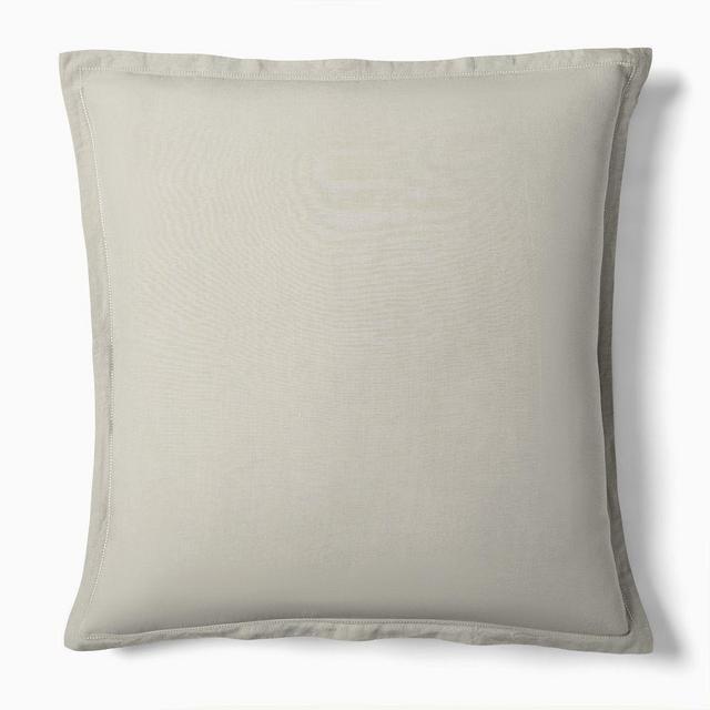 Signature Tencel Linen Euro Sham, Warm Gray