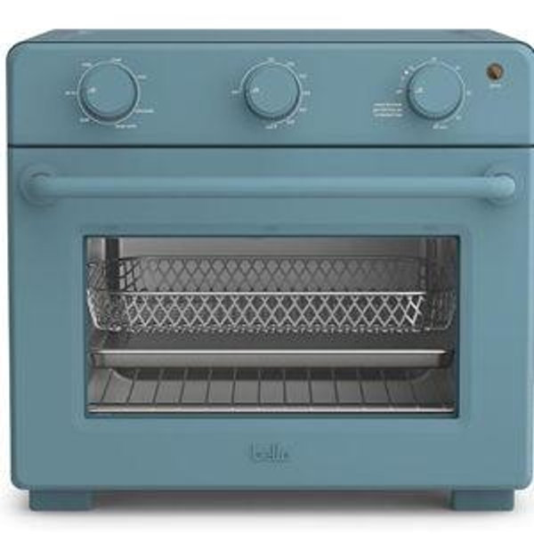 bella Air Fry Toaster Oven, 7 Preset Cooking Options, Dishwasher-Safe EverGood Coated Trays Included, 60-Minute Auto Shutoff w Audible Timer, Power Indicator Light, 1700 Watt, Surf