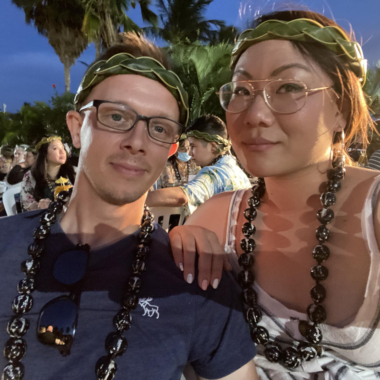 Attending a luau, just outside of Honolulu, Hawaii. November 2021.